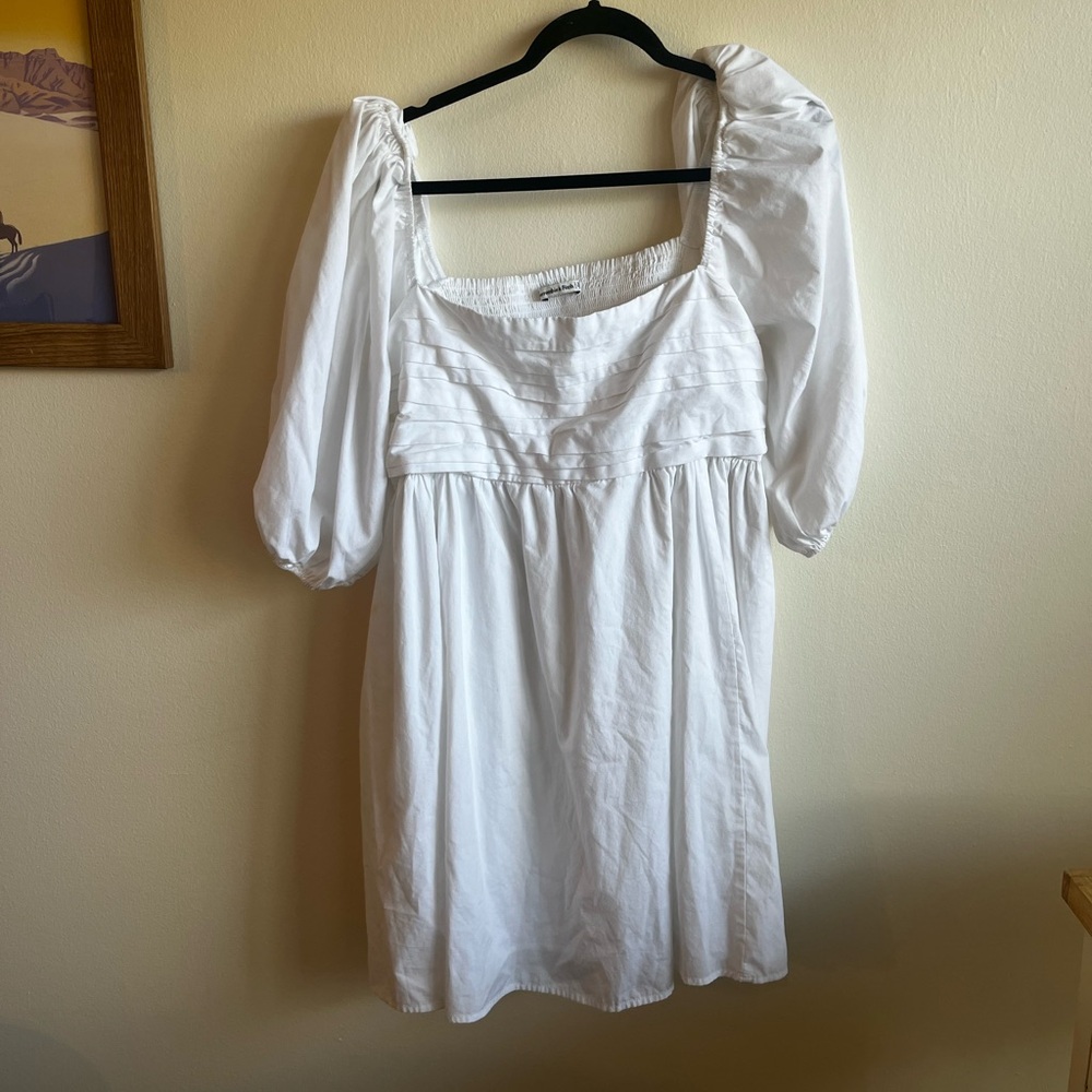 Abercrombie & Fitch White Long Sleeve Dress